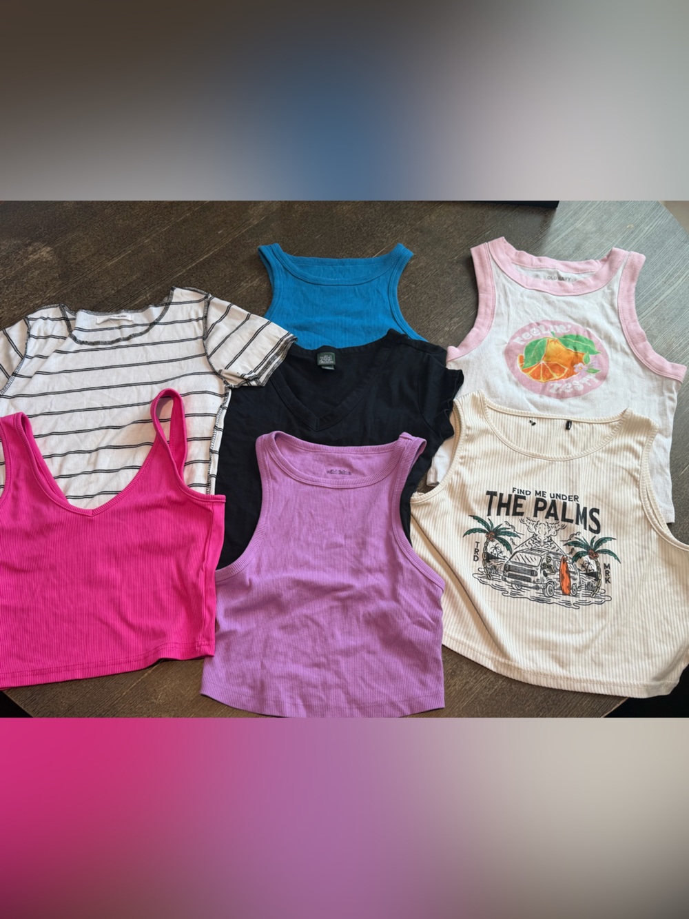 Bundle 7 - Teen Tank Tops Cropped Wild Fable, Old Navy, Caution to the Wind XS/S